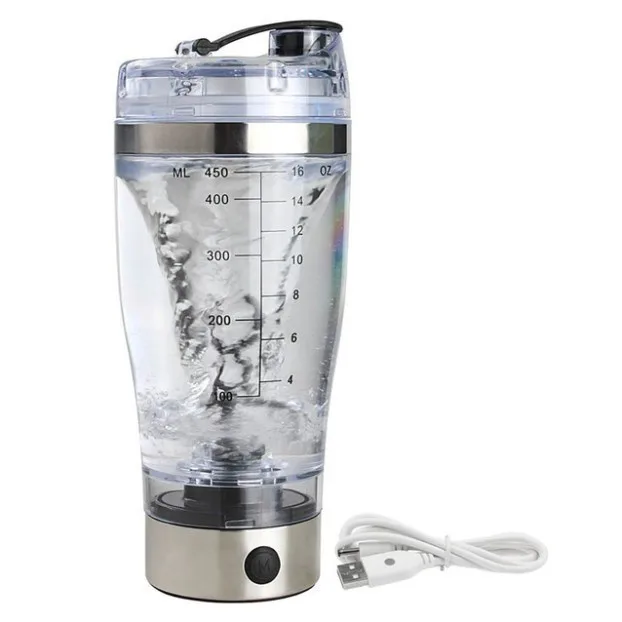 450ML/600ML Milk Powder Electric Shaker Bottle Mixer Portable Gym Protein Shake usb