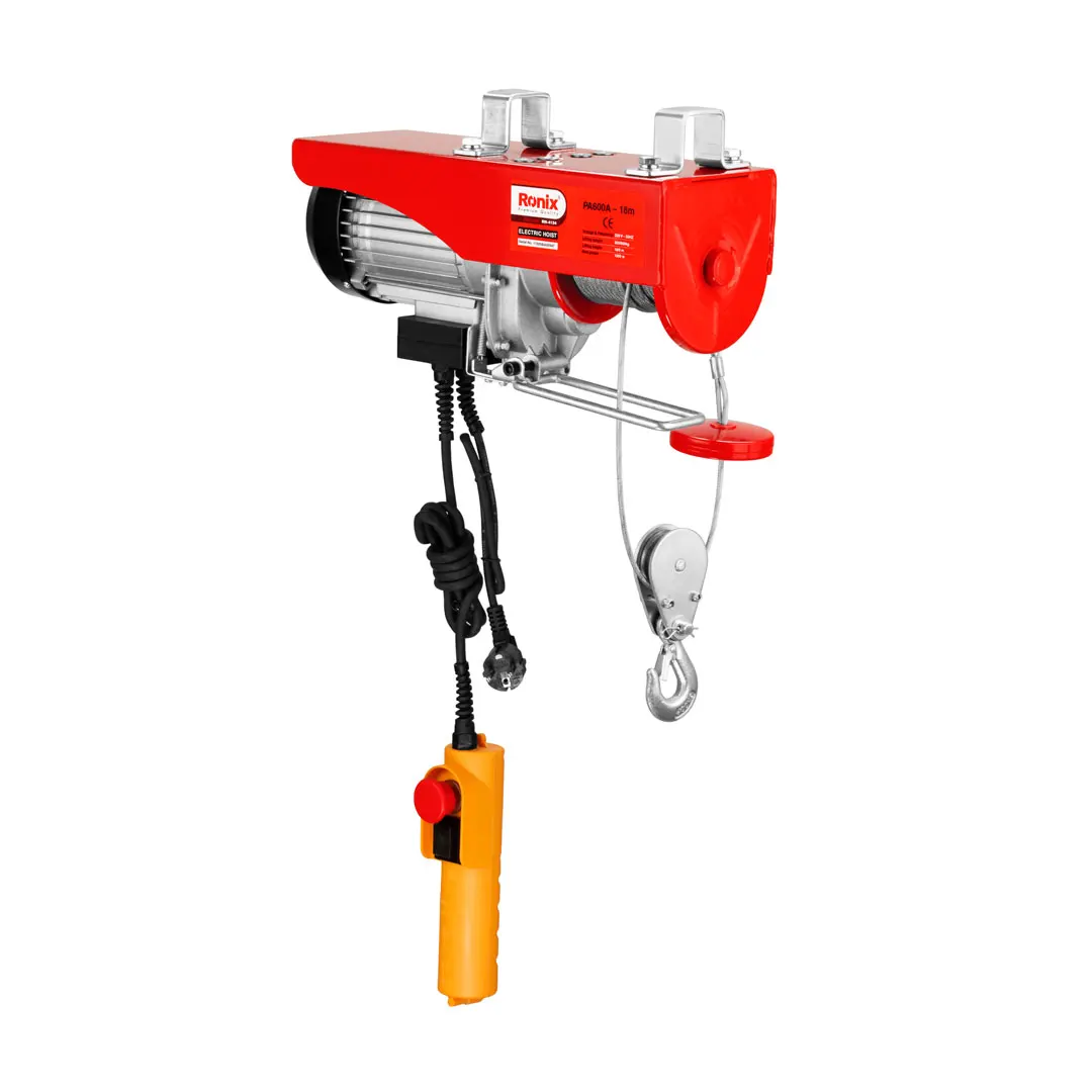 Ronix RH-4130-4136 Model 500kg/1000kg 220V 800/1200/1600W wireless remote control micro wire rope electric hoist