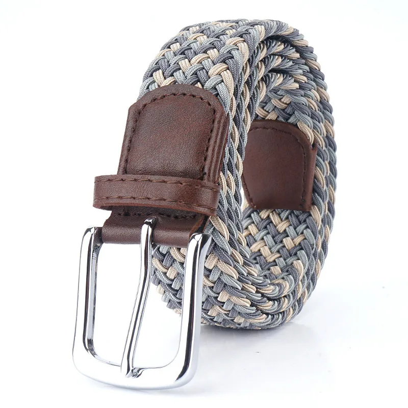  3.4cm width High quality zinc alloy pin buckle elastic stretch band