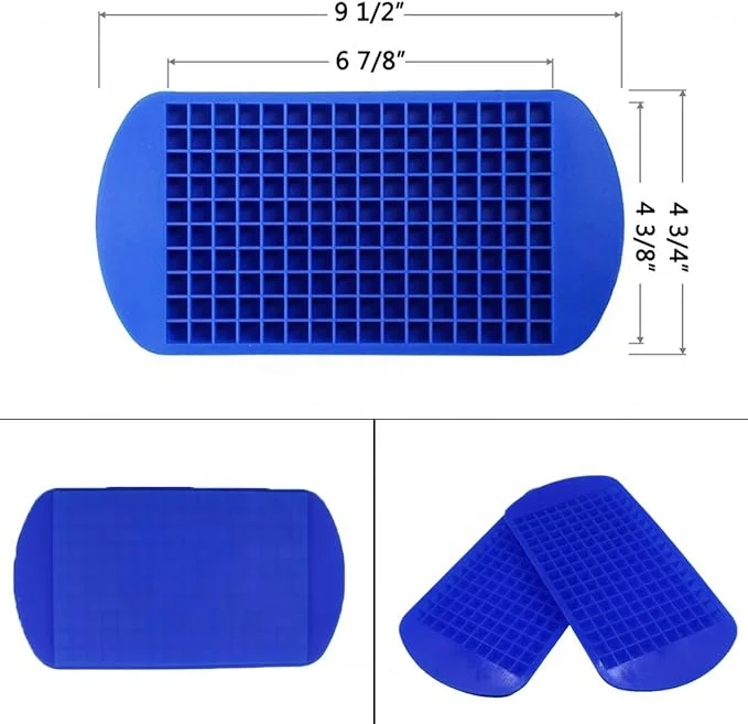 BPA Free 160 Small Ice Cube Molds Easy Release Crushed Ice Cube for Chilling Whiskey Cocktail