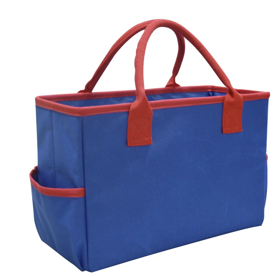 Kindergarten School Canvas Custom Tote Bag For Teacher Carrying Bag Tool Baby Nursery Diaper Caddy Toy Mother Storage Bag Basket