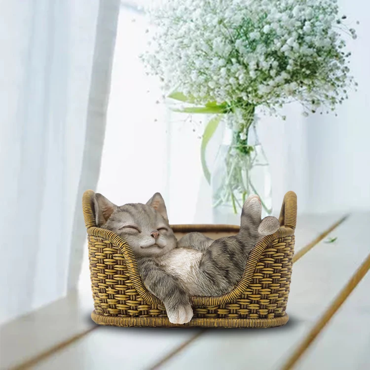 Оптовая продажа, животное в натуральный размер, декоративные предметы в виде животных для стола, милое украшение для интерьера, домашнее украшение, кошка