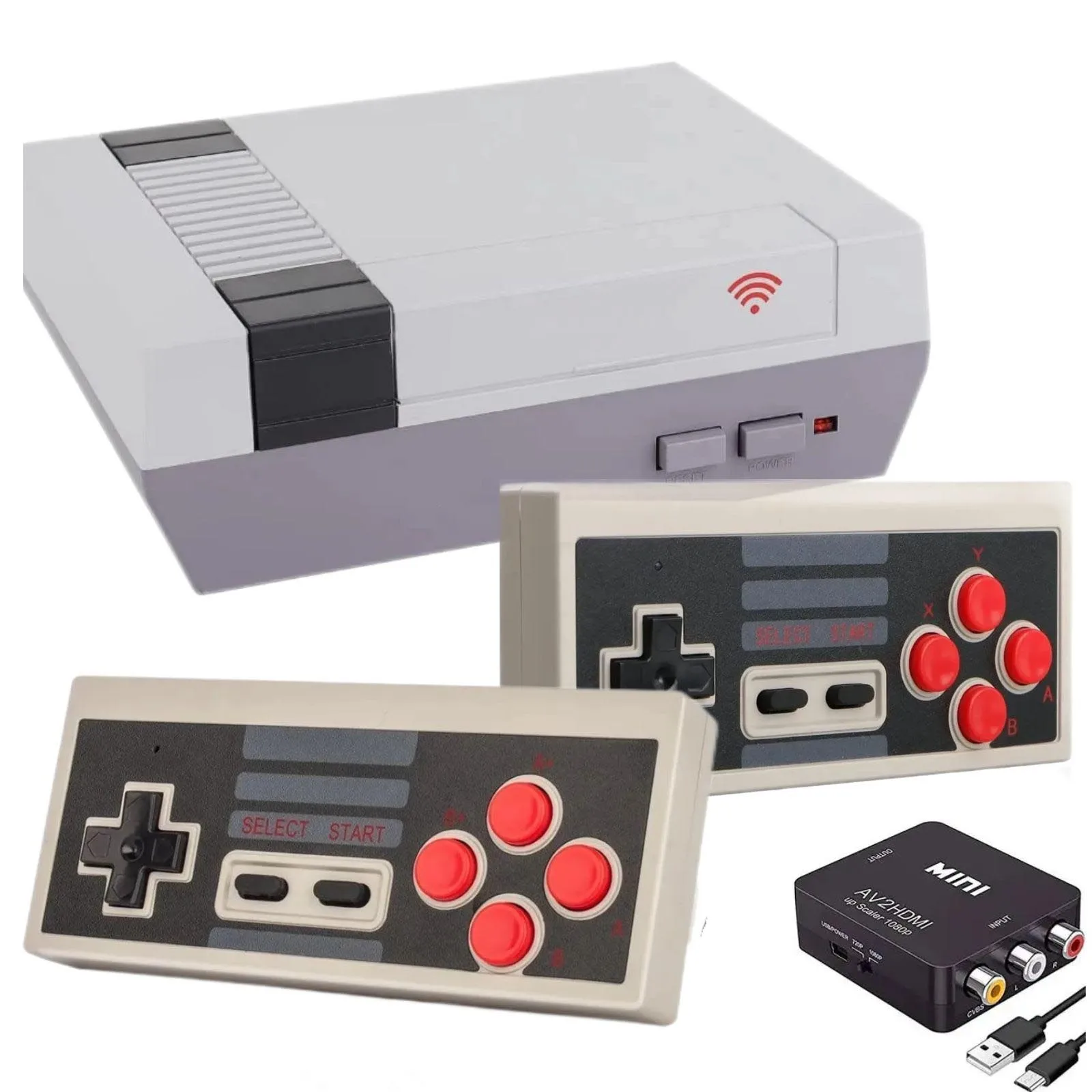 Classic Mini Retro Game Console Built 620 Video Games,AV and HDMI Output Handheld Game System with Dual Wireless Controllers