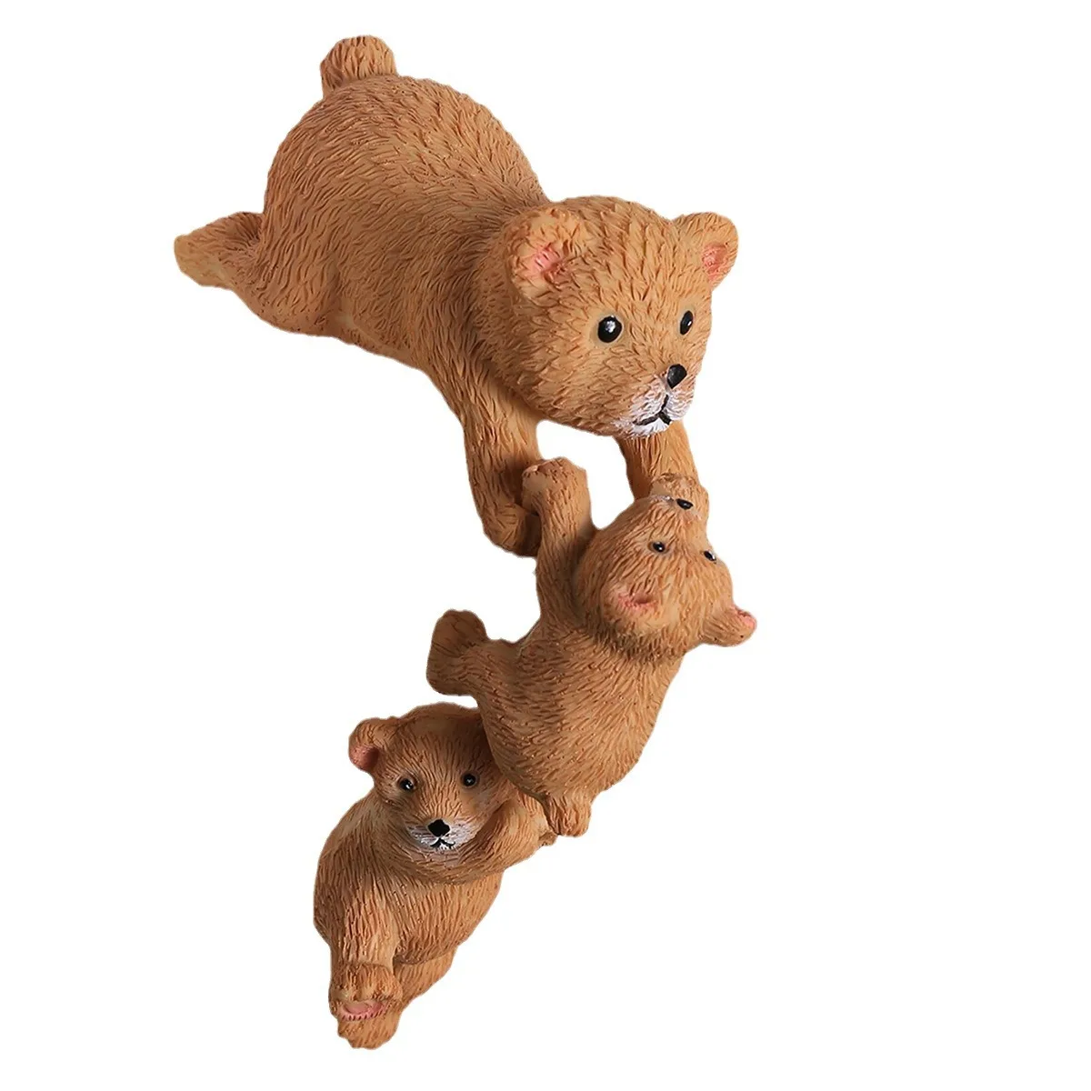 wholesale Resin Animal Model garden Decoration Three brown teddy bear Sculpture Ornaments art cute bear family statue