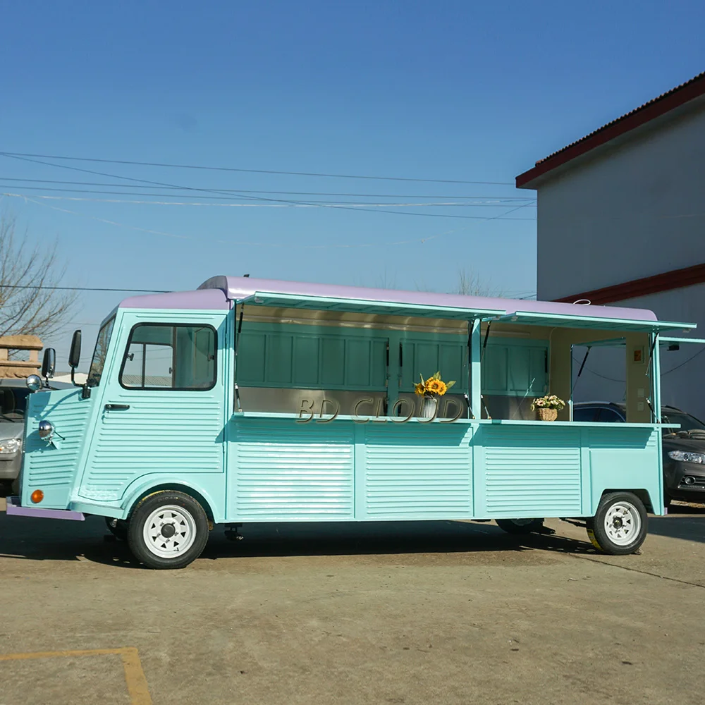Mobile caravan restaurant coffee vending cart pancake cart for sale