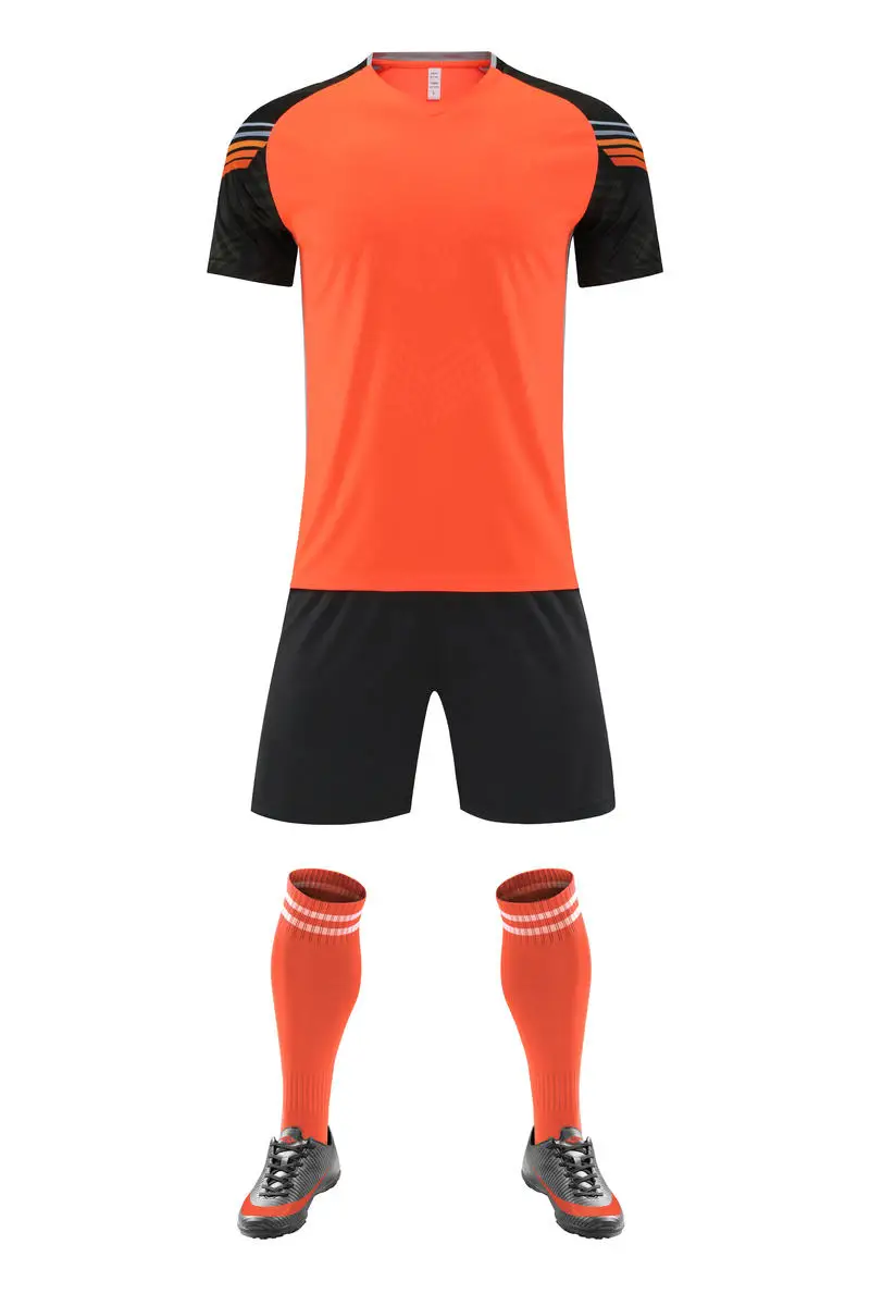 Wholesale Soccer T-shirts Youth Football Uniforms Sport Set Tracksuit Kid Soccer Jersey Kits Full Set Soccer Uniforms