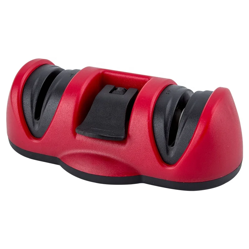 2-Step Kitchen Sharpening Stone Grinder Tungsten Steel Ceramic Sharpener with Suction Cup