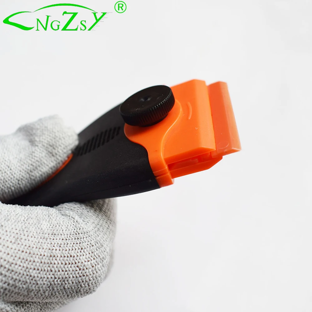 Soft Grip Safety Glass Window Cleaning Scraper Razor Blade Scraper With Metal and Plastic Blade E12 E15