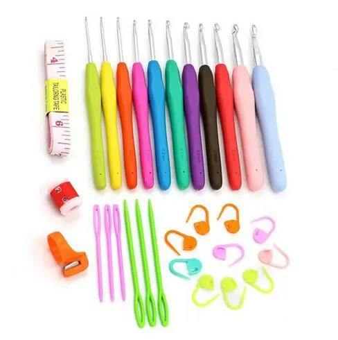 Factory direct selling crochet set with various tools for free combination suitable for weavers, consisting of a set of 30 tools