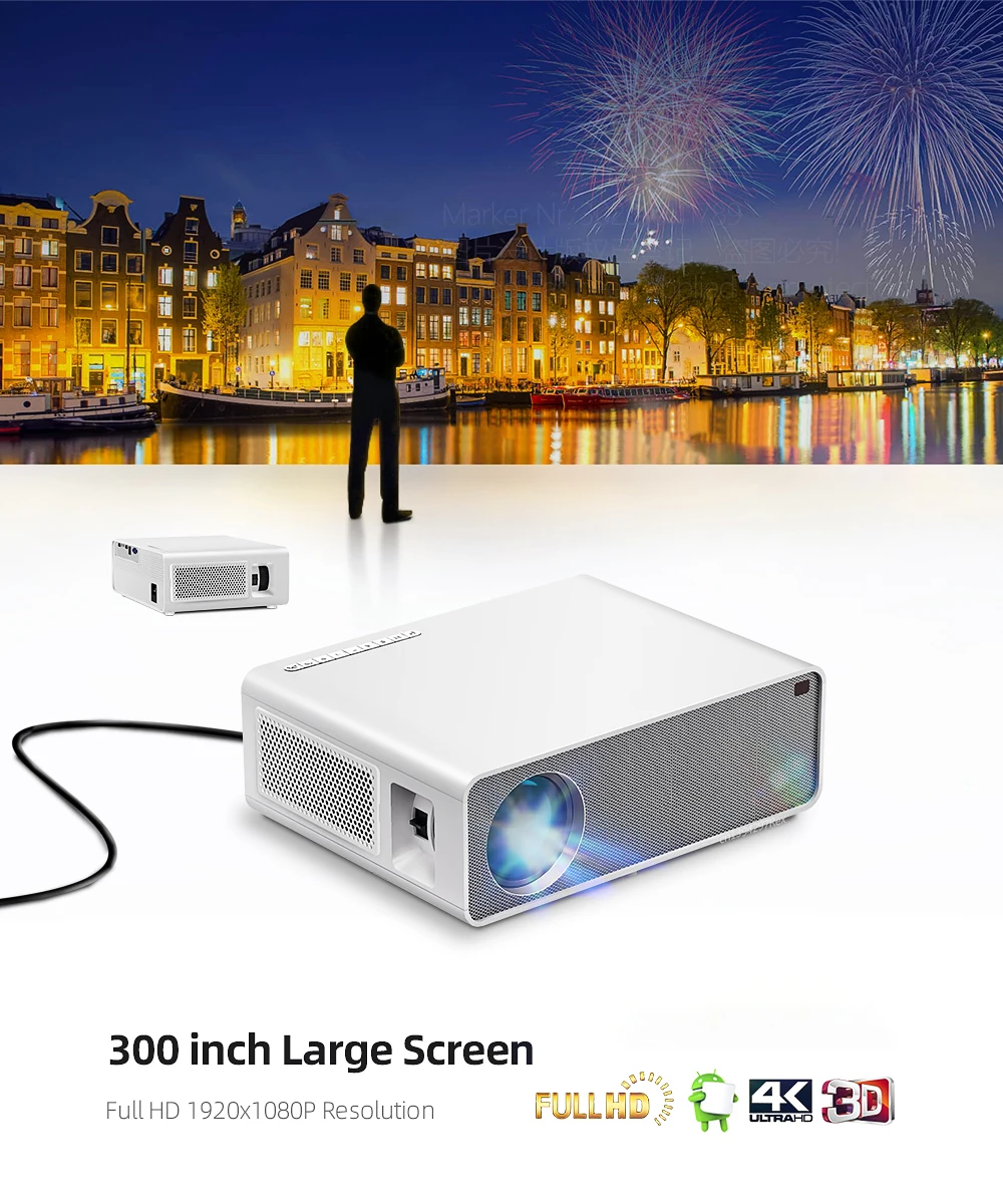  [Aliexpress Amazon Hot 1080P Full HD проектор] заводской 1080p LED LCD портативный видеопроектор для домашнего