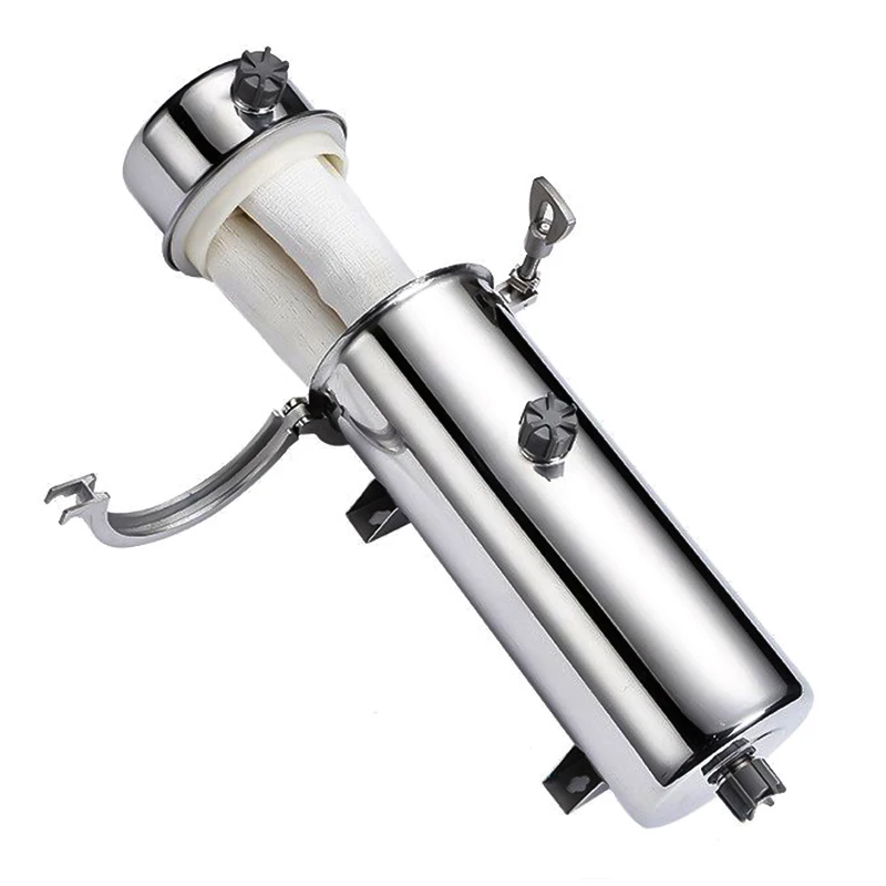 Stainless Steel Large Flow Whole House Water Purifier 8000L/H Manual PVDF Ultrafiltration Membrane Filter 0.01 Micron Washable