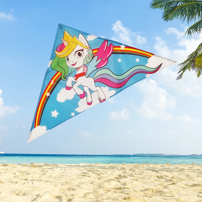 big size delta single line kites for flying rainbow color outdoor kites easy to fly