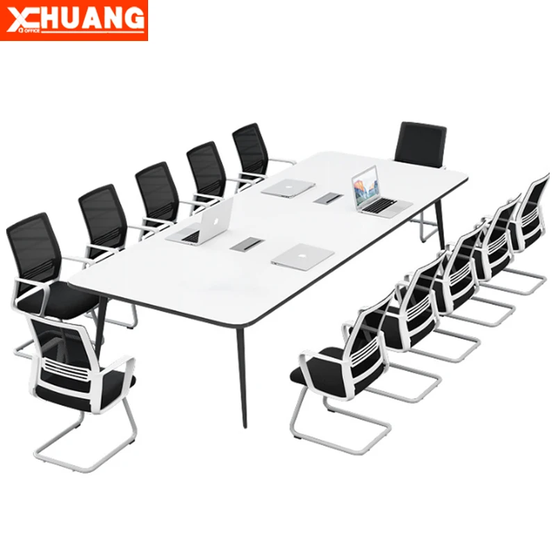 
XINCHUANG office furniture executive meeting room conference table with thickened metal legs 