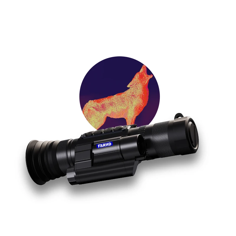 FHD-3-35-LRF 384*288 Thermal Imaging Camera Ballistic Calculator Support 3 Modes Cross Division Line and Customization