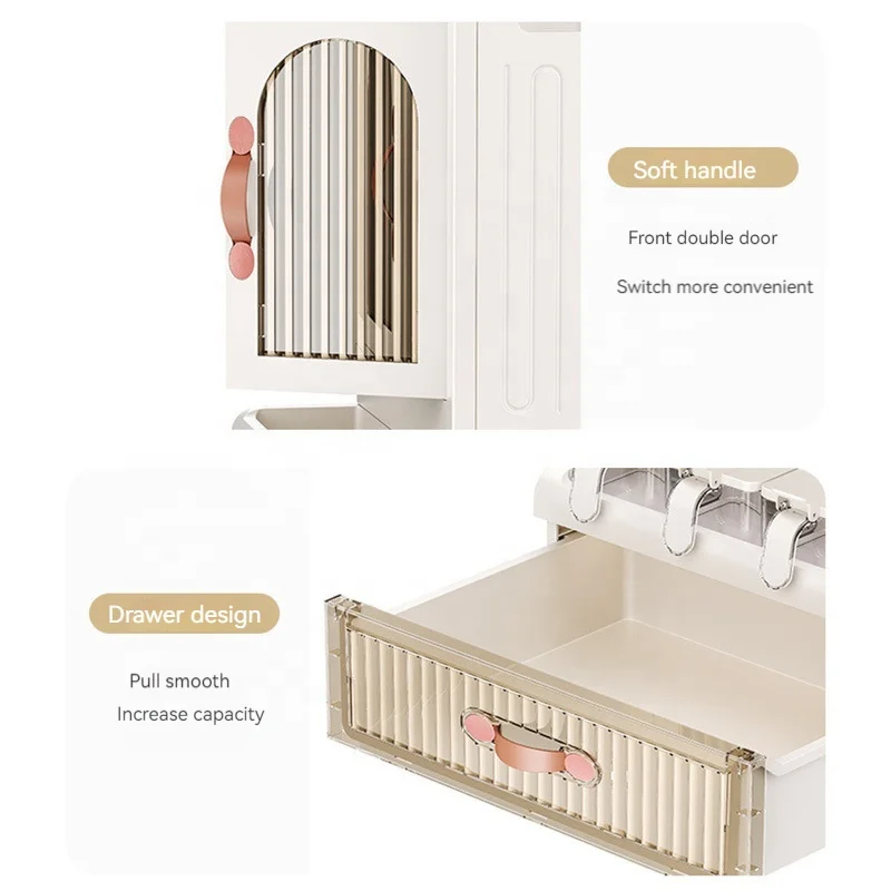 Multilayer spice racks kitchen storage organizer Countertop spoon chopsticks knife holder Foldable seaoning bottle storage box