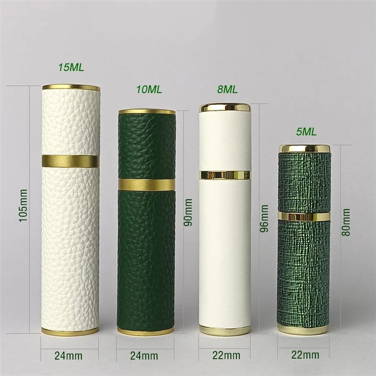 IBELONG New Arrival 10ml Unique Luxury Custom Leather To Cover Refillable Empty Glass Perfume Mist Spray Bottle Supplier