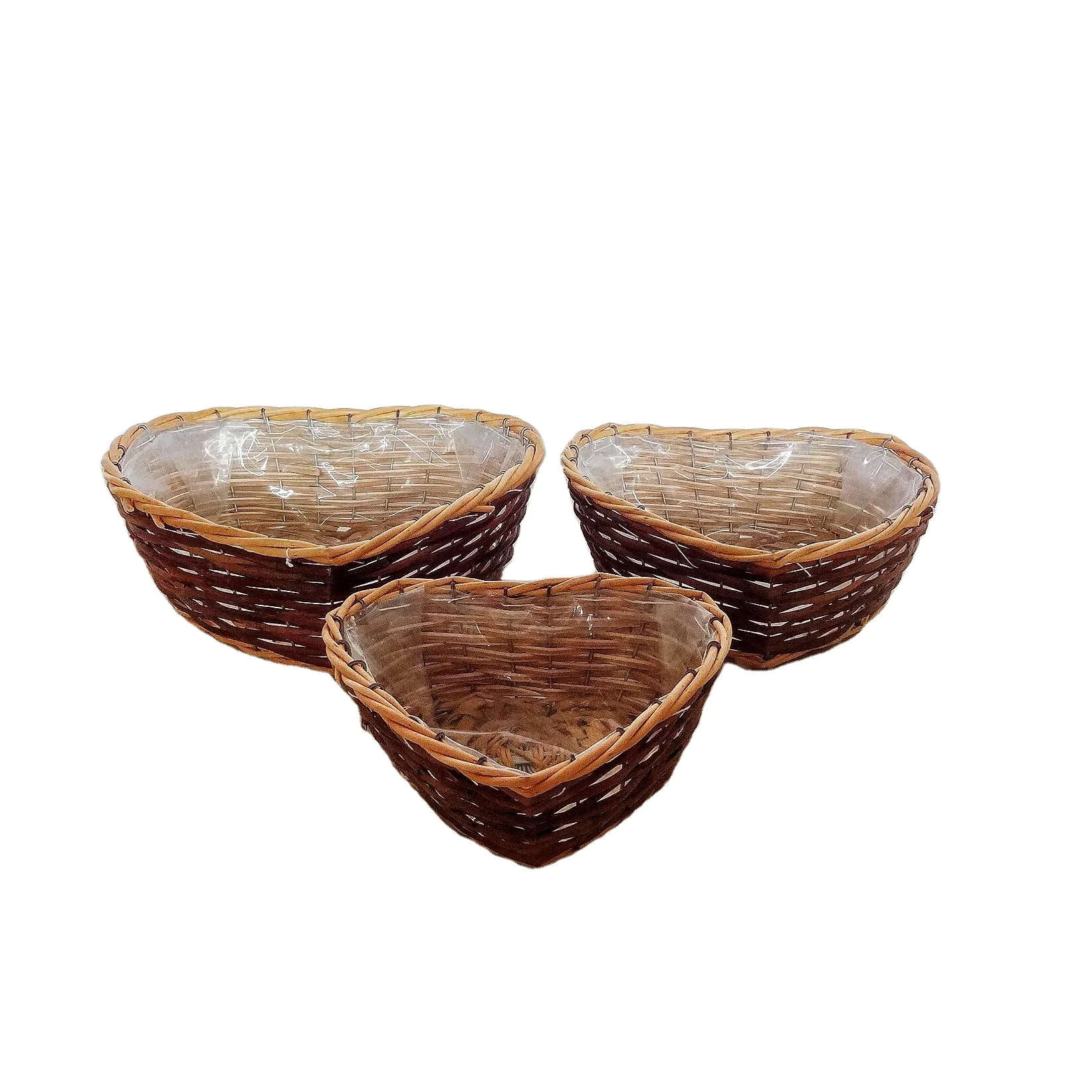 colorful Wicker Storage Baskets With Handle For Christmas Gift Basket