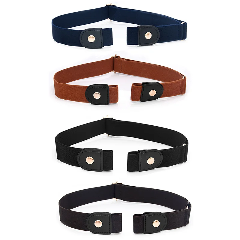 Fashion belt students do not buckle lazy people joker belt invisible trace elastic belt