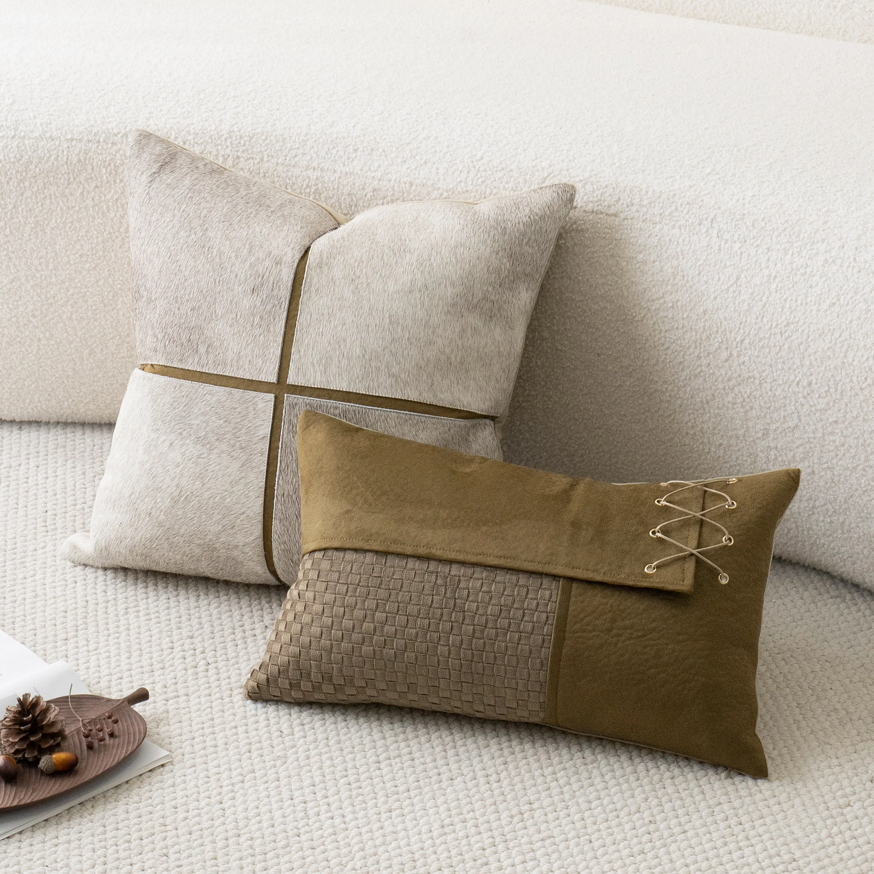 Yuanhee 50cm*50cm decorative elegant luxury pillow suitable for villa hotel living room sofa pillow cushion