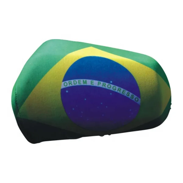 OEM all country national custom design logo football soccer club team flag  brazil car mirror cover