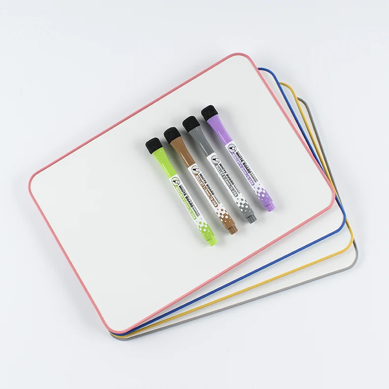Small Dry Erase White Board Magnetic board 9x12 inch A4 Tabletop board, Markers, Portable Double-Sided writing board