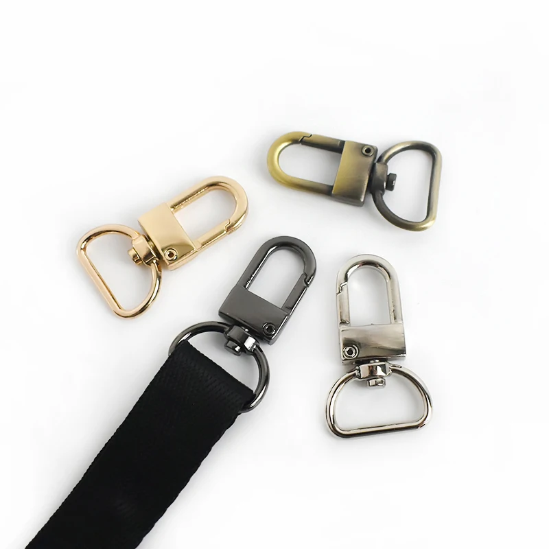 Meetee F3-33 12/16/20mm Handbag Hardware D Tail Alloy Buckles for Dog Collar Swivel Trigger Clasp Bag Strap Spring Hook Buckle