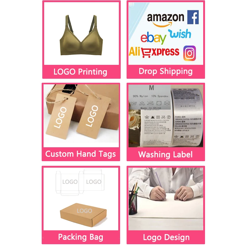 Wholesale Wireless Seamless Jelly Strip Glued Push-up Bra with Fixed PAD Plus Size Women BCD Cup Soft Supportive Gathered Bra