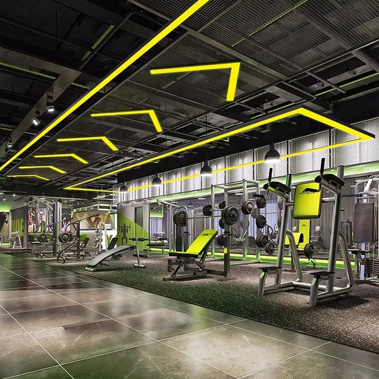 Потолочный линейный светильник 36 Вт латунный подвесной алюминиевый профиль прямоугольные подвесные светильники для украшения