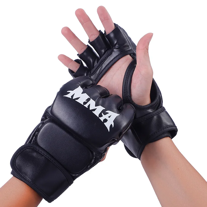 Hot Sale Gloves Half Finger Sandboxing Thickened Adult Gloves Punching Gag Punching Music Boxing Machine Boxing Gloves