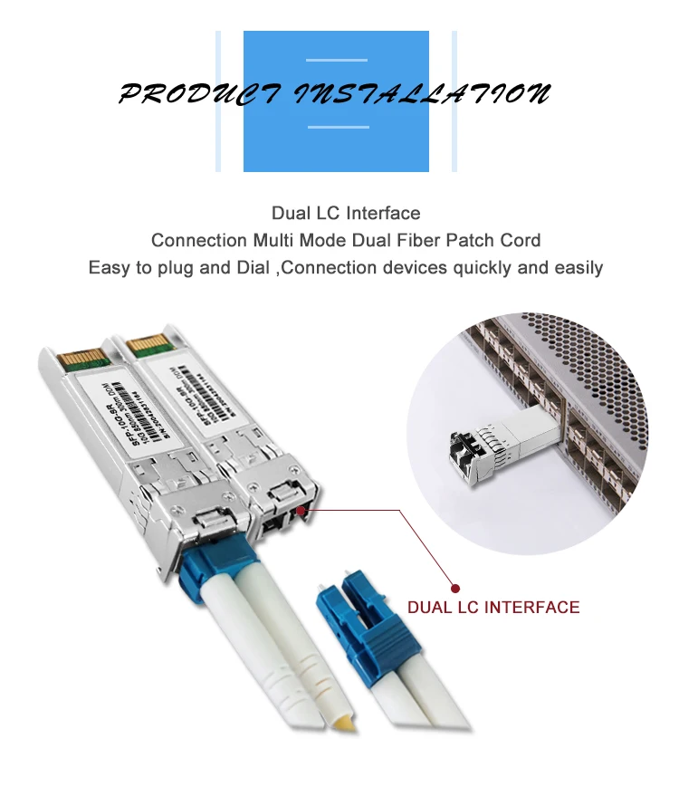 Promotion 10GB SR SFP+modulos transceptores  300m 850nm OEM Optical  Transceiver Module  For Fiber Optical  Transceiver Module