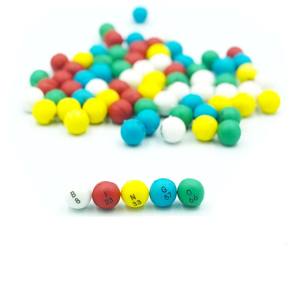 3/5 inch Multi-color Plastic Replacement Bingo Balls for Bingo Games