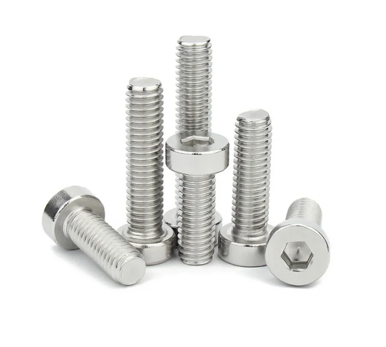 SS304 SS316 Hex Socket Screw Stainless Steel DIN 912  Knurled Cylindrical Head Machine Screws Hex Socket bolt