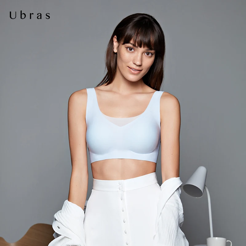 UW114029 Wholesale Anti-Bacteria Fabric Cooling Transparent Vest Bras Womens