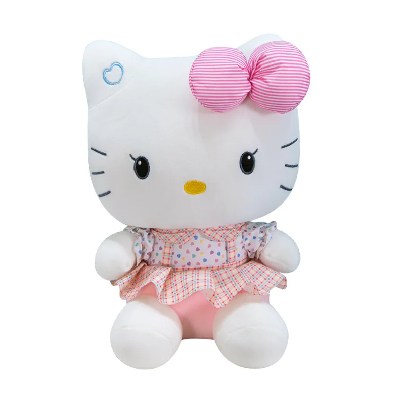 Manufacturers Wholesale 35/45/55/75Cm Pink Skirt Kitty Plush Toy Kt Cat Doll Throw Pillow Birthday Gift For Girls