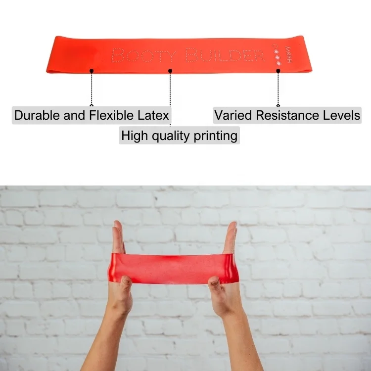 Custom Logo Elastic loop Resistance Bands for Fitness Bandas Elastica Gym Workout Exercise Latex nature Rubber Resistance Bands