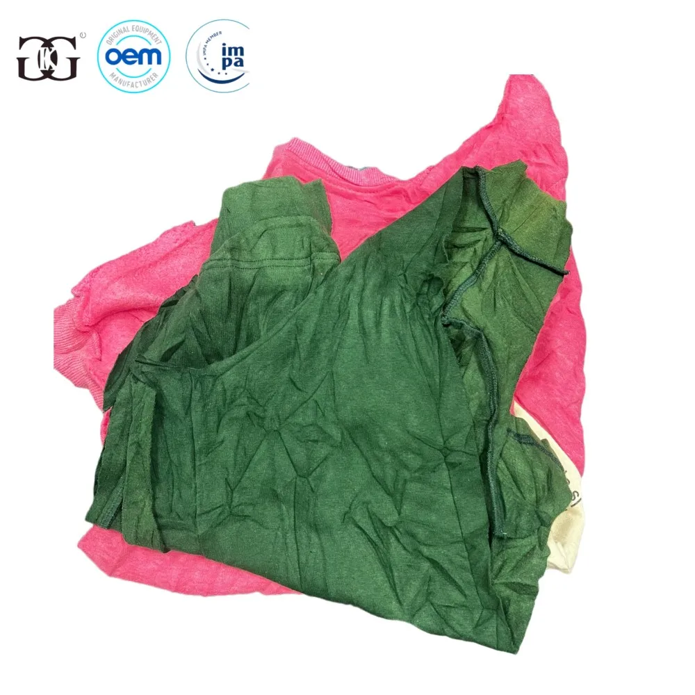GGK Industrial Wiping Rags used recycled color cotton White Cleaning clothes waste mixed T-shirt rag