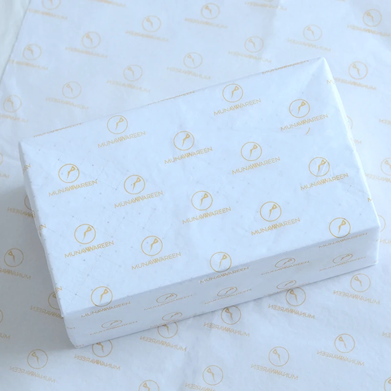 custom printed logo white gift tissue paper biodegradable clothes shoes wrapping tissue packing wrapping paper