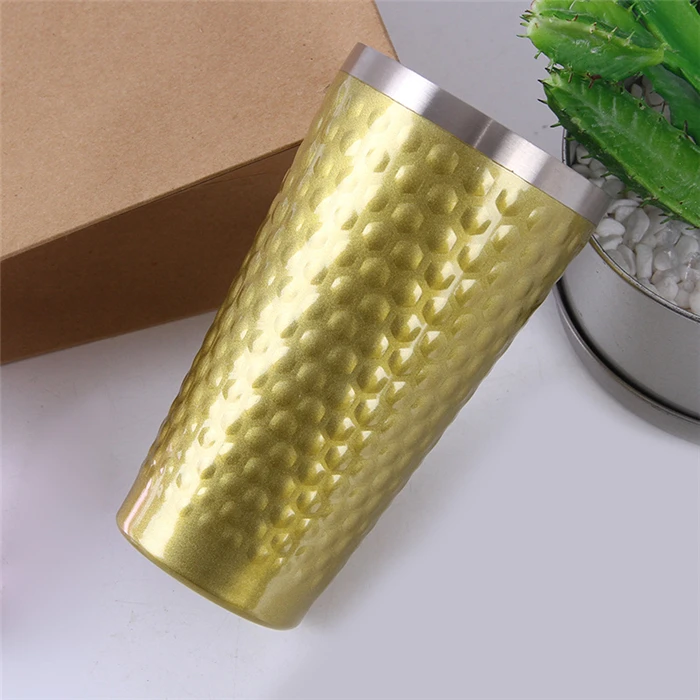 
Double Layer Fish Scale Pattern Office Home 304 Stainless Steel Coffee Cup Without Cover 