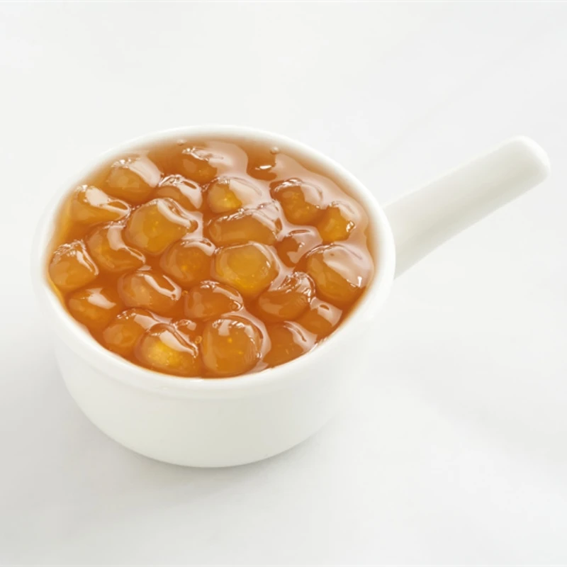 Premium Milk Tea Ingredients Tapioca Ball Taiwanese Round Raw Amber Pearl 9.5mm For Wholesale