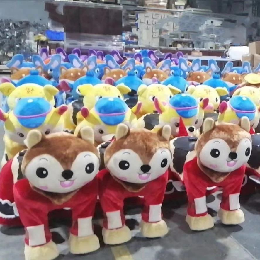 Популярный детский игрушечный панда плюшевый электрический скутер Забавный игровой центр