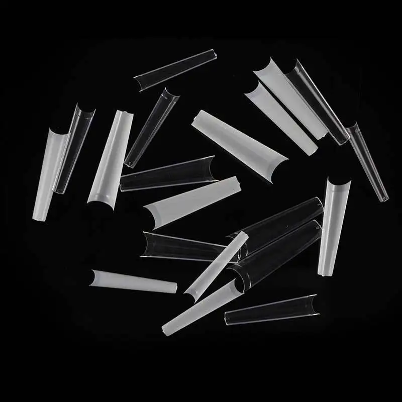 XXL Extra Long Coffin Nail Tips Tapered Acrylic Half Cover Nail Tips False Matte Nail Tips Soft Gel Manicure Salon 200PCS