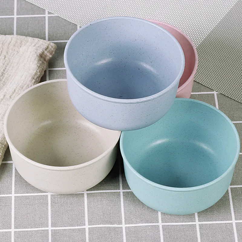Biodegradable Reusable Colorful Lightweight Wheat Fiber Straw Noodle Soup Bowl