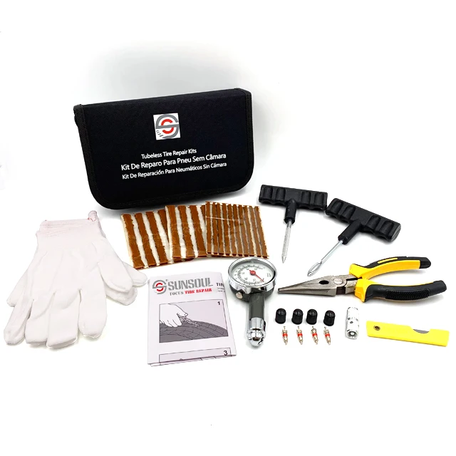 Sunsoul Customized Truck Car Motorcycle Temporary Tyre Kit Tools Tire Repair Kits For Passenger Tires