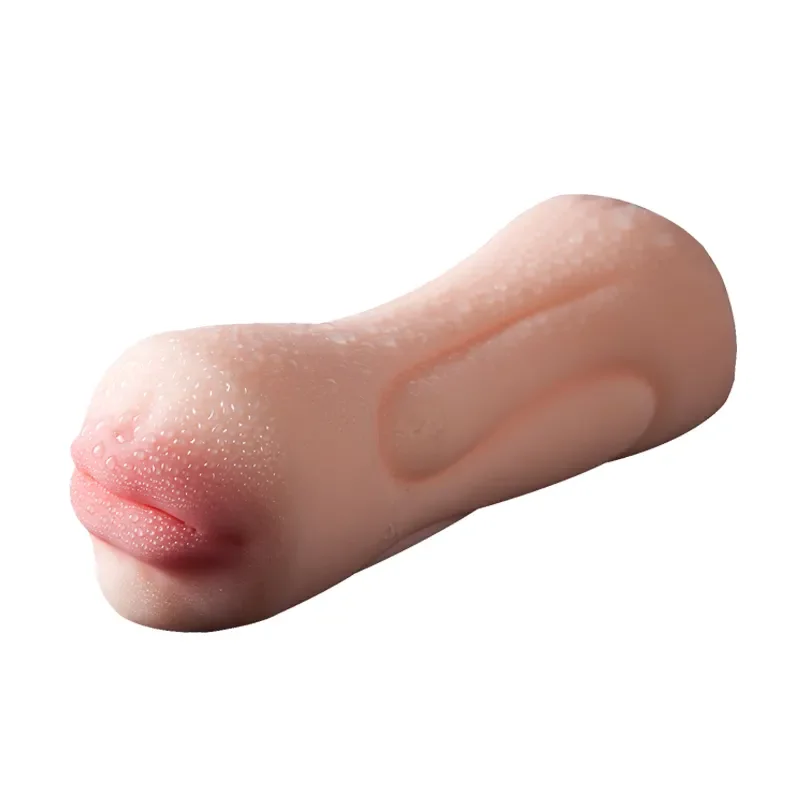 Men Real Touch Vaginal Lips 2 In 1 Masturbation Aircraft Cup Pocket Pussy Lick Adult Masturbation Sex Toys For Men