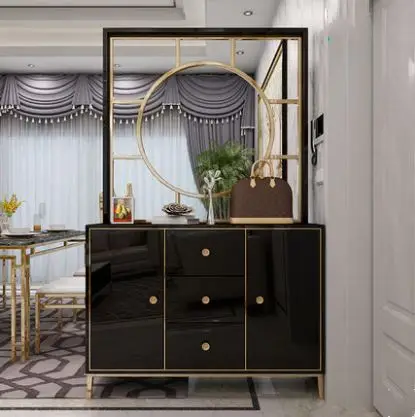 2021 Postmodern minimalist light luxury hall cabinet with large capacity porch shoe cabinet with partition room divider