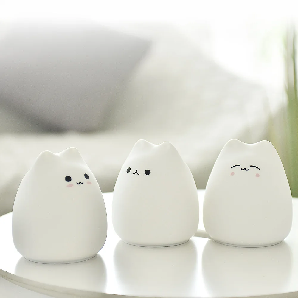 Eye-care Led Squishy Animal Night Lamp Auto off Usb Charging Kids Reading Lamp for Bedroom Living Room Decoration