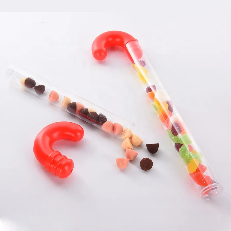 Fillable Empty Clear Plastic Candy Cane Tube