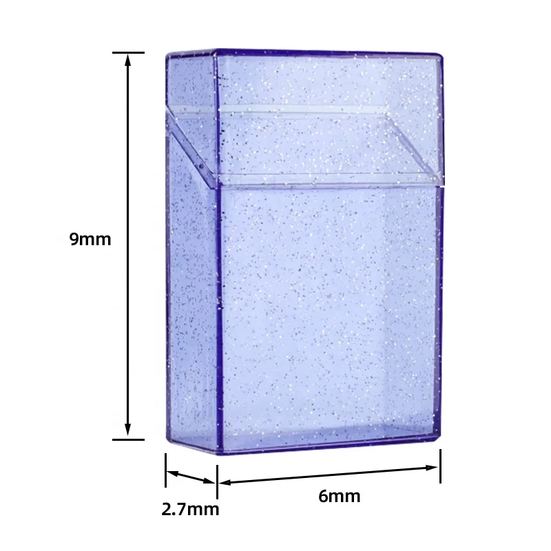 UKETA Wholesale Acrylic Transparent Plastic Cigarettes Holder Custom Cheap Cigarette Case for Promotion