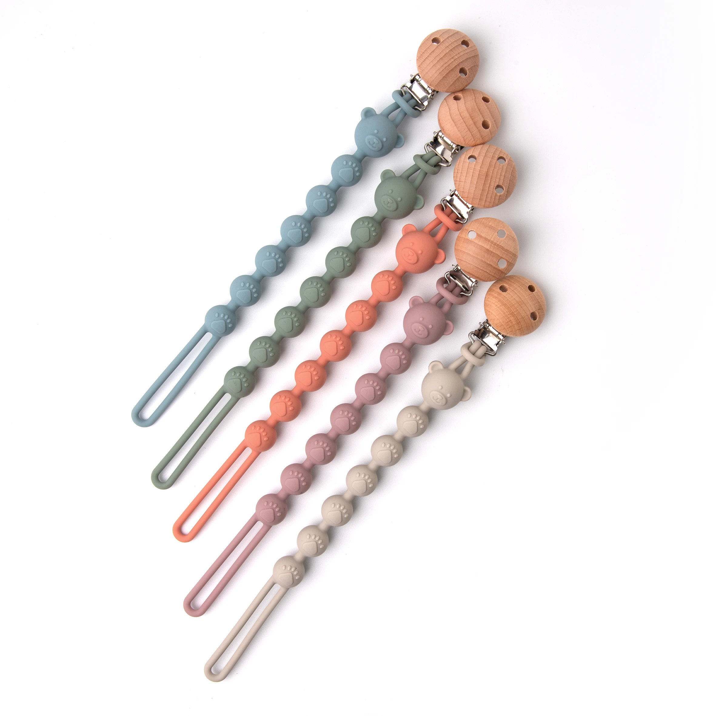 Amazon Hot New Pacifier Silicone Anti Drop Chain Silicone Anti Loss Pacifier Silicone With Anti Loss Pacifier