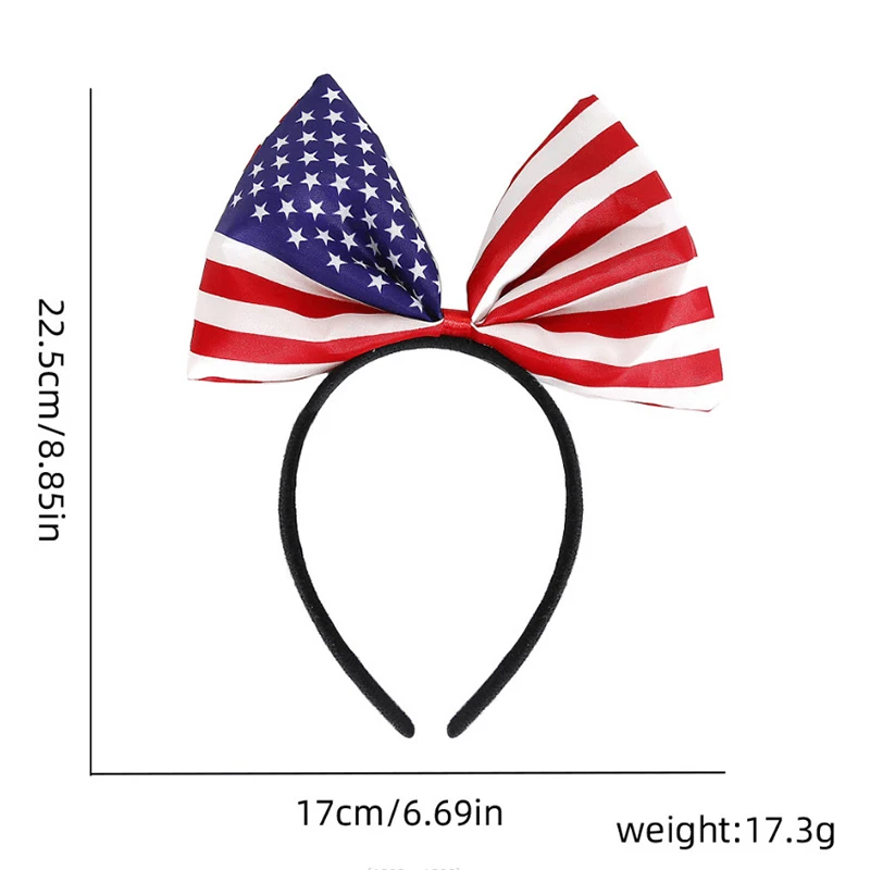 Red white  blue Star shape plastic July 4th American Independence Day Headband for July 4th Independence Day